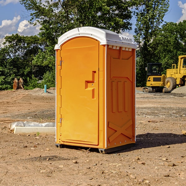 how often are the porta potties cleaned and serviced during a rental period in Cuming County NE